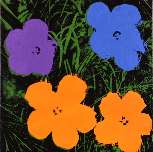 Andy Warhol, Flowers (purple, blue and orange), 1964, Collezione Brant Foundation © The Brant Foundation, Greenwich (CT), USA © The Andy Warhol Foundation for the Visual Arts Inc. by SIAE 2013