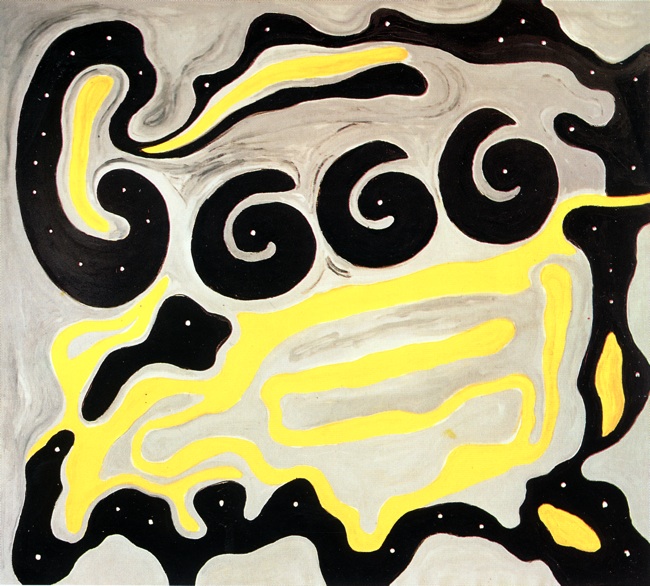 L'orecchio di Dio, 1996, acrilico su tela cm 180 x 200