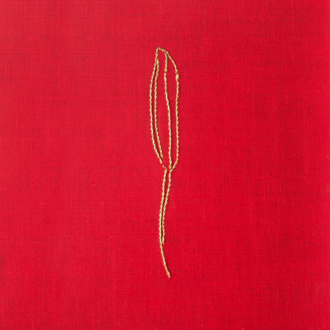 Giovanni Gaggia, Miratus sum, 2011, ricamo su lino, 40x40 cm