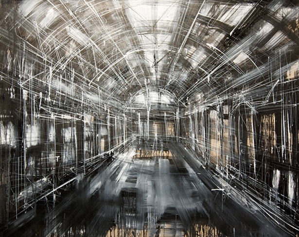 Federico Romero Bayter, Interior Reggiane, 2014, olio su tela, 130x180 cm