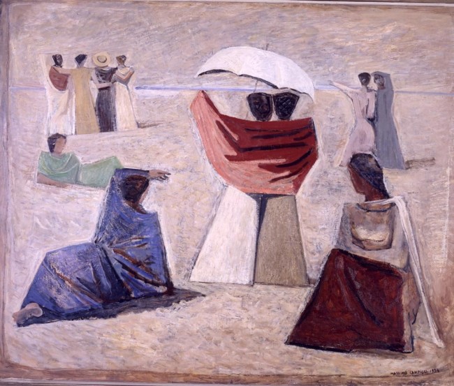 Massimo Campigli, Le mogli dei marinai, 1934, olio su tela