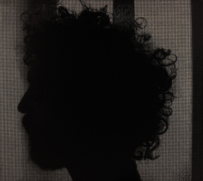 Davide La Rocca, Autoritratto di profilo,olio su tela, cm200x225, 2013