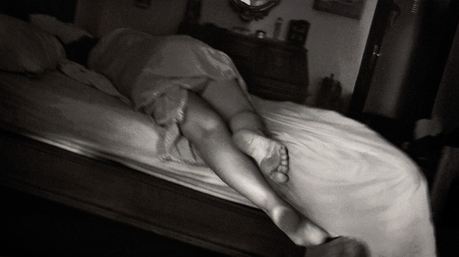 Davide La Rocca, Donna sul letto,olio su tela,cm140x250,2014