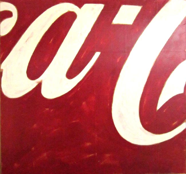 Mario Schifano, Coca Cola, smalto su carta intelata, '67/'69, cm 101x106