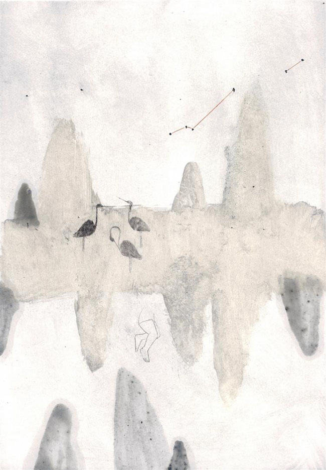 17- Elisa Bertaglia, Metamorphosis #2, 29,5x20,5 cm, olio, carboncino e grafite su carta, 2014