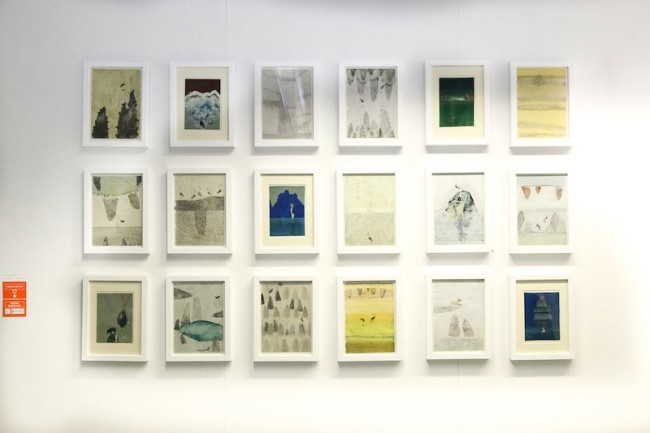 -Elisa Bertaglia, Bluebirds, 2015, Olio, Carboncino e matita sucarta, courtesy Martina's Gallery