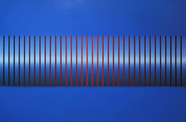 Ping Li, Spazio 02, 2015, olio su tela, 100x150 cm