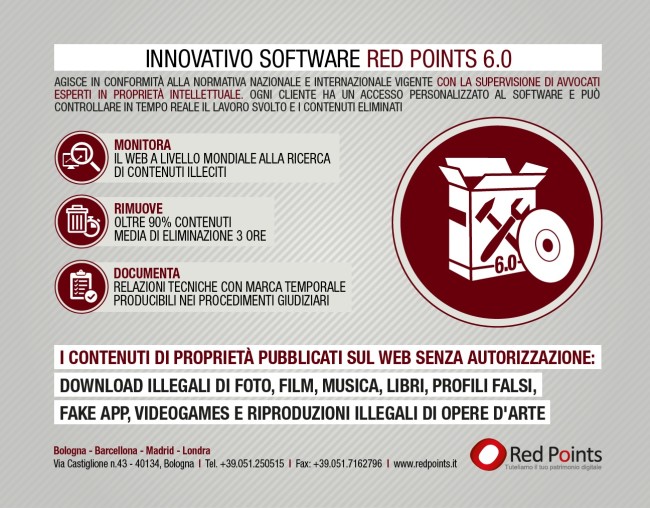 Redpoints, infografica, software