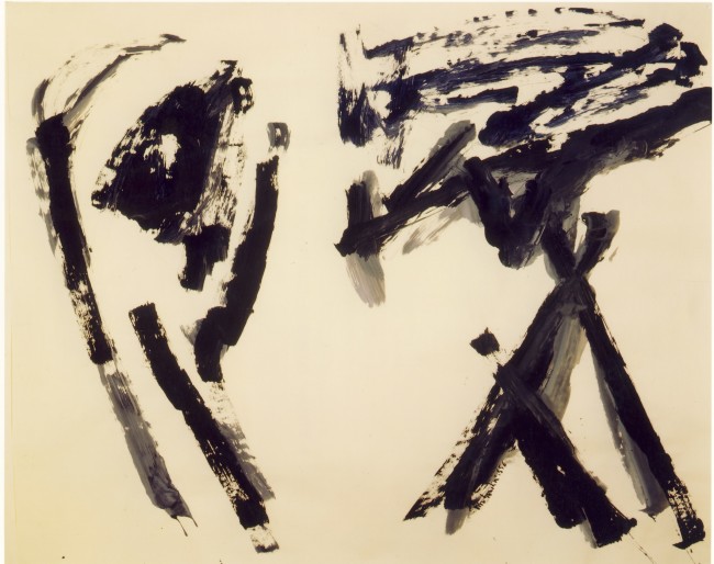Vasco Bendini, Il Pianto, 1956, tempera acrilica su carta intelata, 152x187 cm