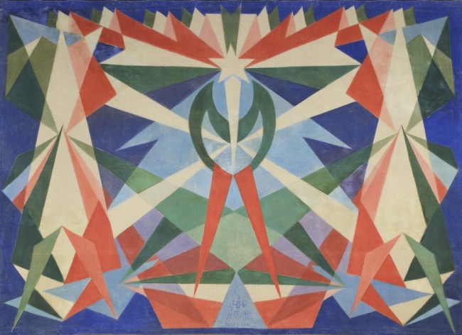 Giacomo Balla, Genio Futurista, 1925, olio su tela d’arazzo, 279x381 cm, Guidonia (Roma), Laura Biagiotti, Guidonia Foto Alessandro Vasari