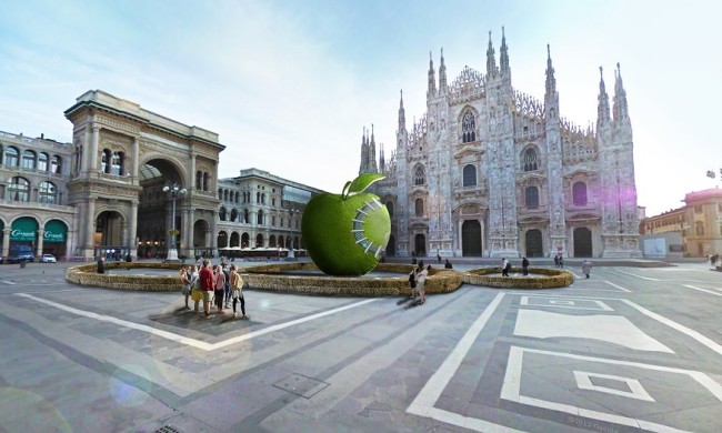Michelangelo Pistoletto, Terzo Paradiso - La Mela Reintegrata (rendering-elaborazione)