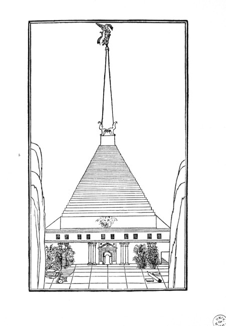 Raumplan, Tempio della Fortuna. Hypnerotomachia Poliphili, Venezia, Aldo Manuzio, 1499