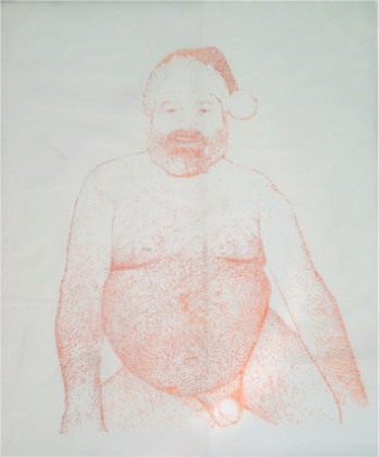 Stefano Arienti, Babbo Natale, 2001, acrilico su mylar, cm 110x80, Courtesy Analix Forever, Ginevra