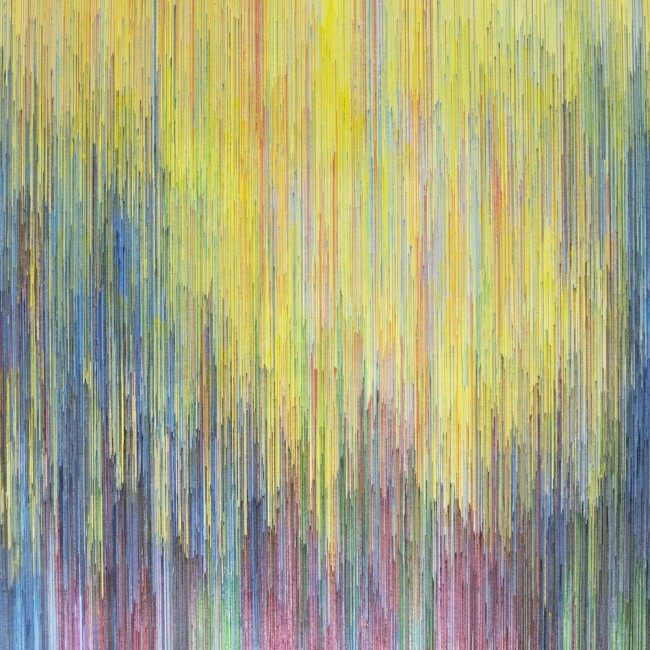 Joan Saló Armengol, b85, 2015, penna su tela, 70x70 cm Courtesy Maurizio Caldirola Arte Contemporanea, Monza