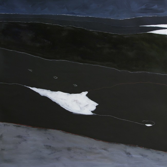 William Santoleri, Snow I, 2015, tecnica mista su tela, cm 150x150