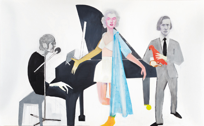 Beppe Devalle, Guardandovi (John Lennon, Marilyn Monroe, Frédéric Chopin), 2010, collezione privata