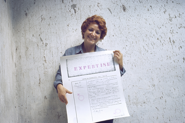 Cloti Ricciardi, Expertise. Conferma di identità, 1972, fotografia, cm 30x20