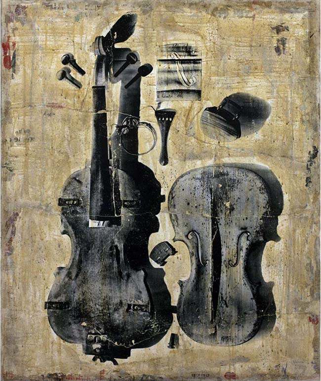 Hyena, omaggio a Stradivari, 2010, su lino, 120 x 100