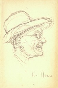 Hermann Hesse. Autoritratto inedito. Courtesy Fondazione Hrmann Hesse Montagnola