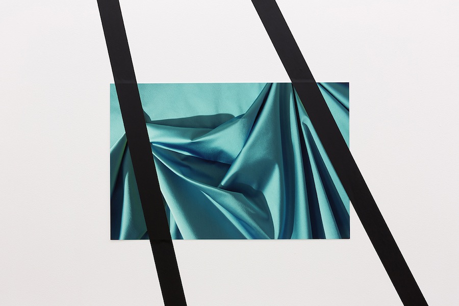 Elisa Sighicelli, Untitled (1517), 2014, pigment print on archival paper with UV seal and gaffer tape, 35.8 X 54.7 cm 