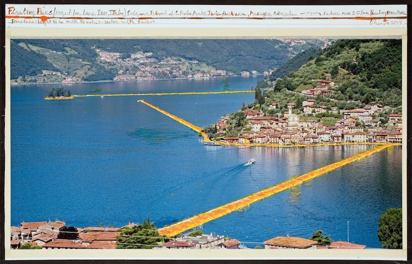 Christo, The Floating Piers, Project for Lake Iseo, Italy, 2014