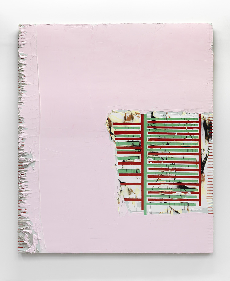 Nicolas Roggy, Untitled, 2016, gesso, pasta modellabile e pigmenti su tavola, 236 x 200 cm. Ph. André Morin. Courtesy Triple V Gallery, Paris © the artist