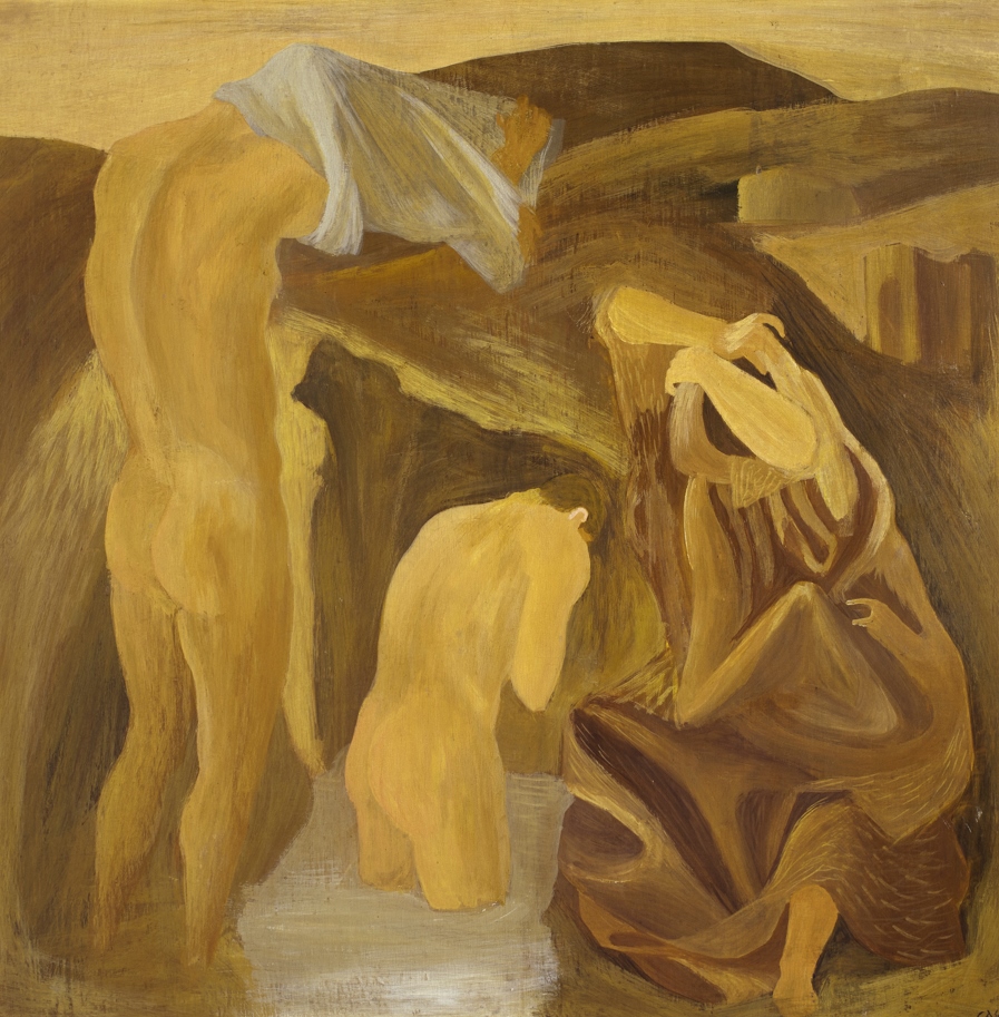 Corrado Cagli, I neofiti, 1934, tempera ad encausto, Roma, collezione privata