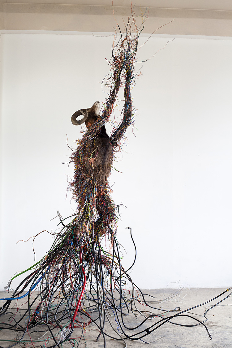 Krištof Kintera, Electrons Seeking Spirit, 2016, mixed media, 395 x 420 x 420 cm. Courtesy and © Krištof Kintera. Ph. C. Archive of the artist