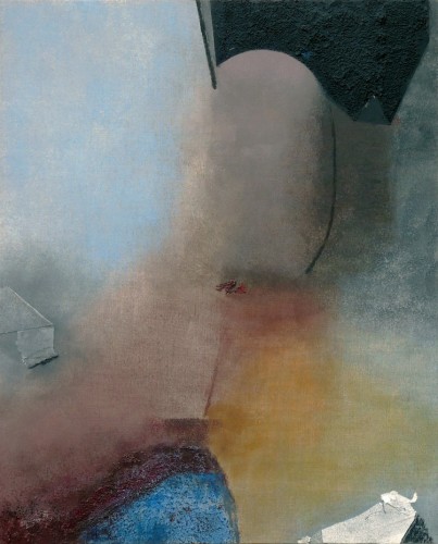 Giuseppe Santomaso, Spazio e colore del pensiero, 1987, 100x81 cm