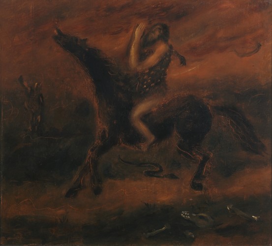 Scipione (Gino Bonichi), Profeta in vista di Gerusalemme, 1930, olio su tavola, 42.3x46.5 cm, con cornice 66x70.5x5.5 cm Foto Paolo Vandrasch Courtesy Collezione Giuseppe Iannaccone, Milano