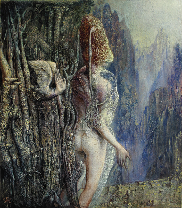 Agostino Arrivabene, Senza Titolo, 2016-2017, olio su tavola, cm 43×38