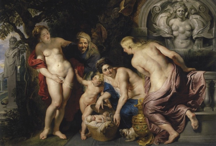 Pietro Paolo Rubens, La scoperta di Erittonio fanciullo, 1615-1616, olio su tela, 243.5x345.5 cm, Vienna, Palazzo Liechtenstein - The Princely Collections