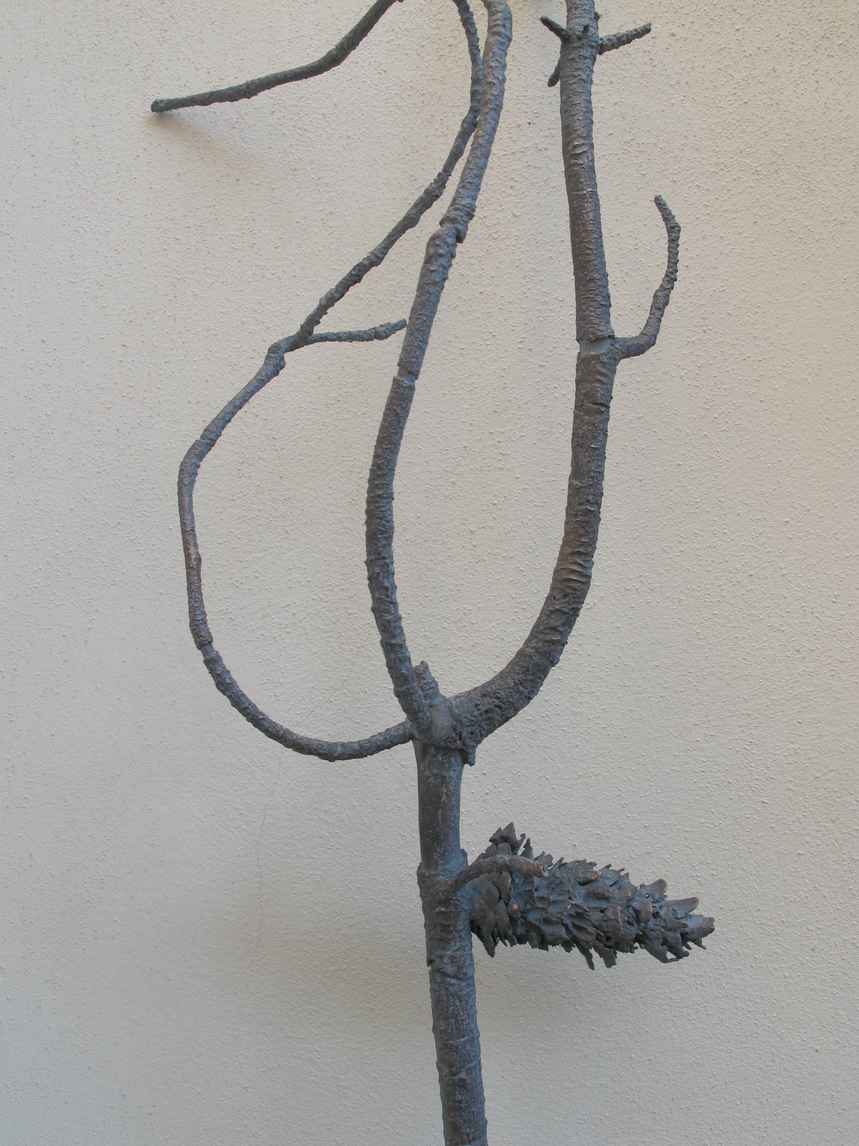 S.Binion, Branch, bronzo patinato,2017, 77x29 cm