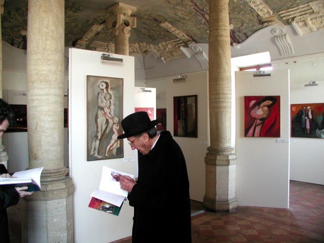 Trento Longaretti alla mostra "Trento Longaretti. In cammino", Museo Nazionale di Castel Sant´Angelo, Roma 2006