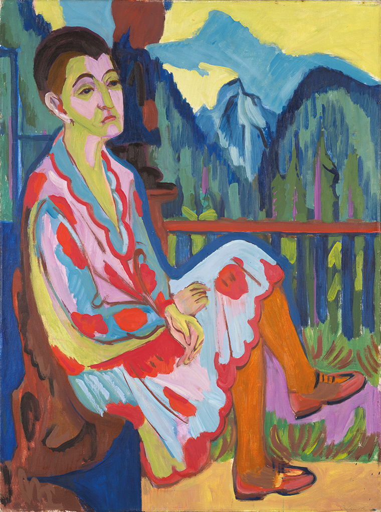 Ernst Ludwig Kirchner, Signora seduta (Erna Kirchner), 1926, Olio su tela, 120 x 90 cm, Kirchner Museum Davos, donazione Fondazione Famiglia Benvenuta 1996