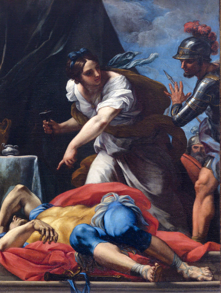 CARLO MARATTA, Giaele uccide Sisara, 1690-1692, olio su tela, 122,7 x 88,3 cm. Accademia Nazionale di San Luca, Roma