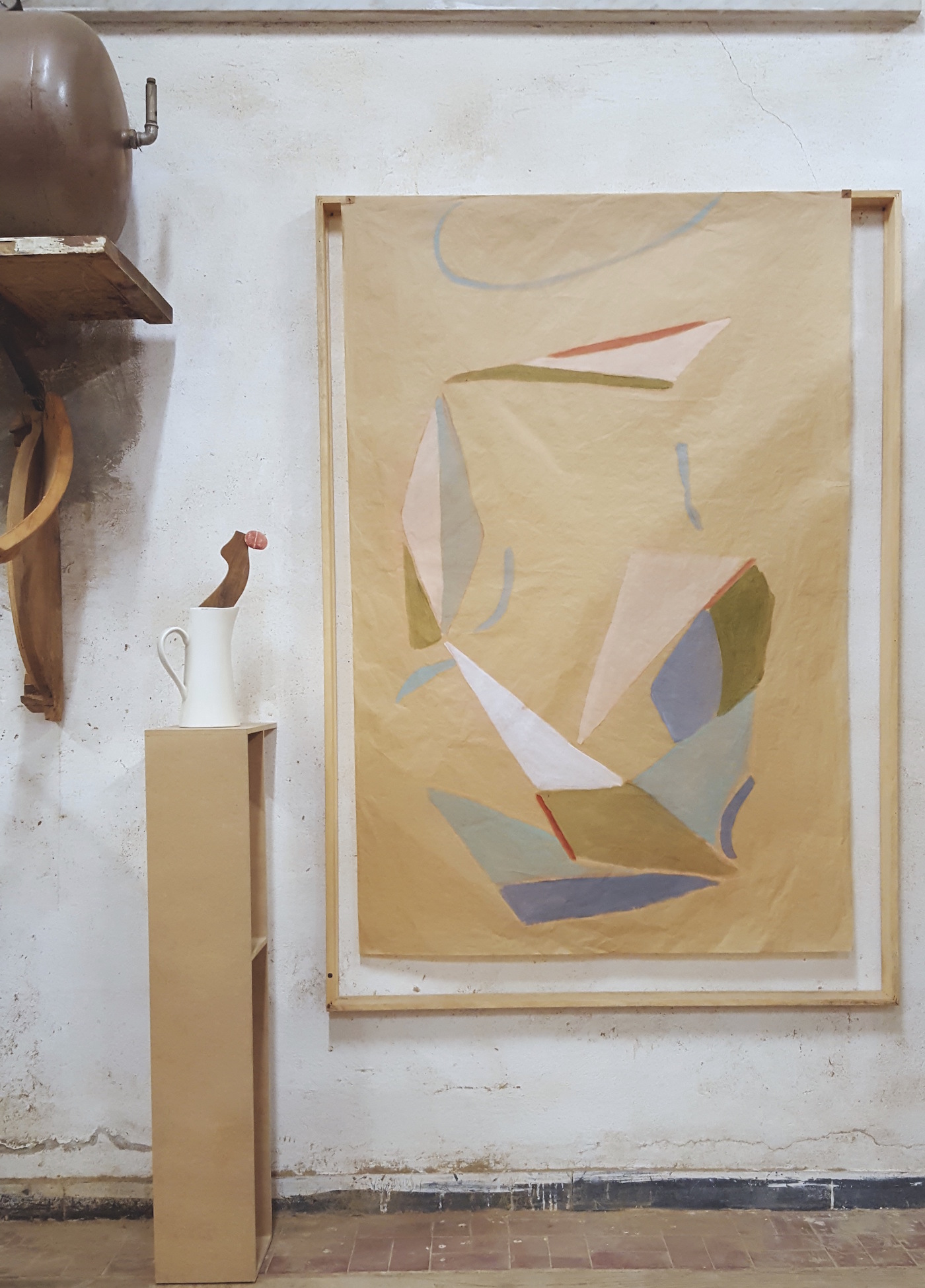 "L'inizio di una sedia", opera di Beatrice Meoni, veduta installazione, Museo della Sedia Leggera, Chiavari