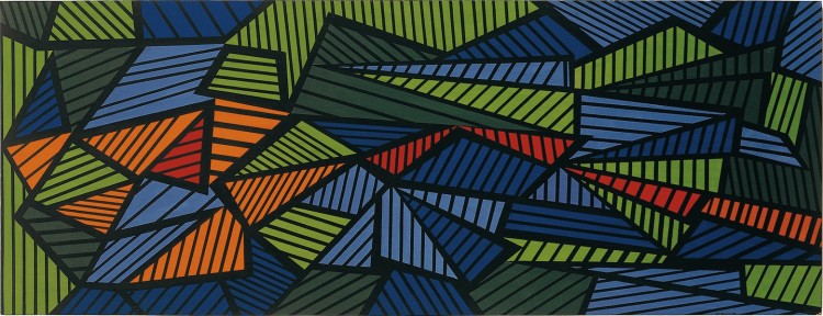 Mario Nigro, Pittura: fuga, 1952, olio su tavola, 68x178 cm Collezione privata, Milano