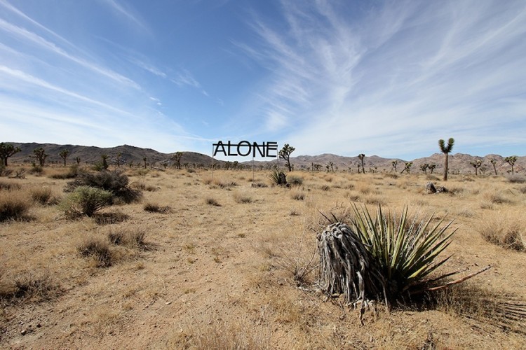 Rero, Untitled (ALONE), Joshua Tree, USA, 2013