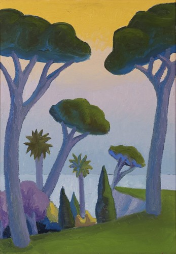Salvo, Paesaggio con pini, 1986, olio su tela, 50x35 cm Courtesy Dep Art, Milano