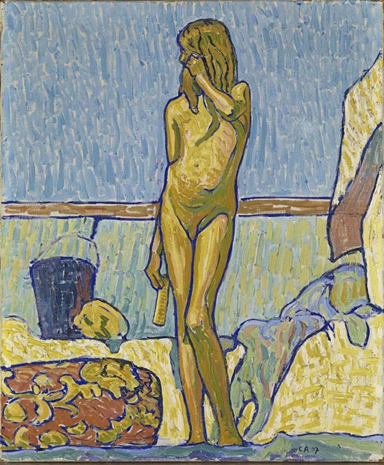 Cuno Amiet, La ragazza gialla (Lydia), 1907, olio su tela, 64.5 x 54 cm, Kunstmuseum Olten © M.+D. Thalmann, Herzogenbuchsee Photo SIK-ISEA, Zurigo (Philipp Hitz)