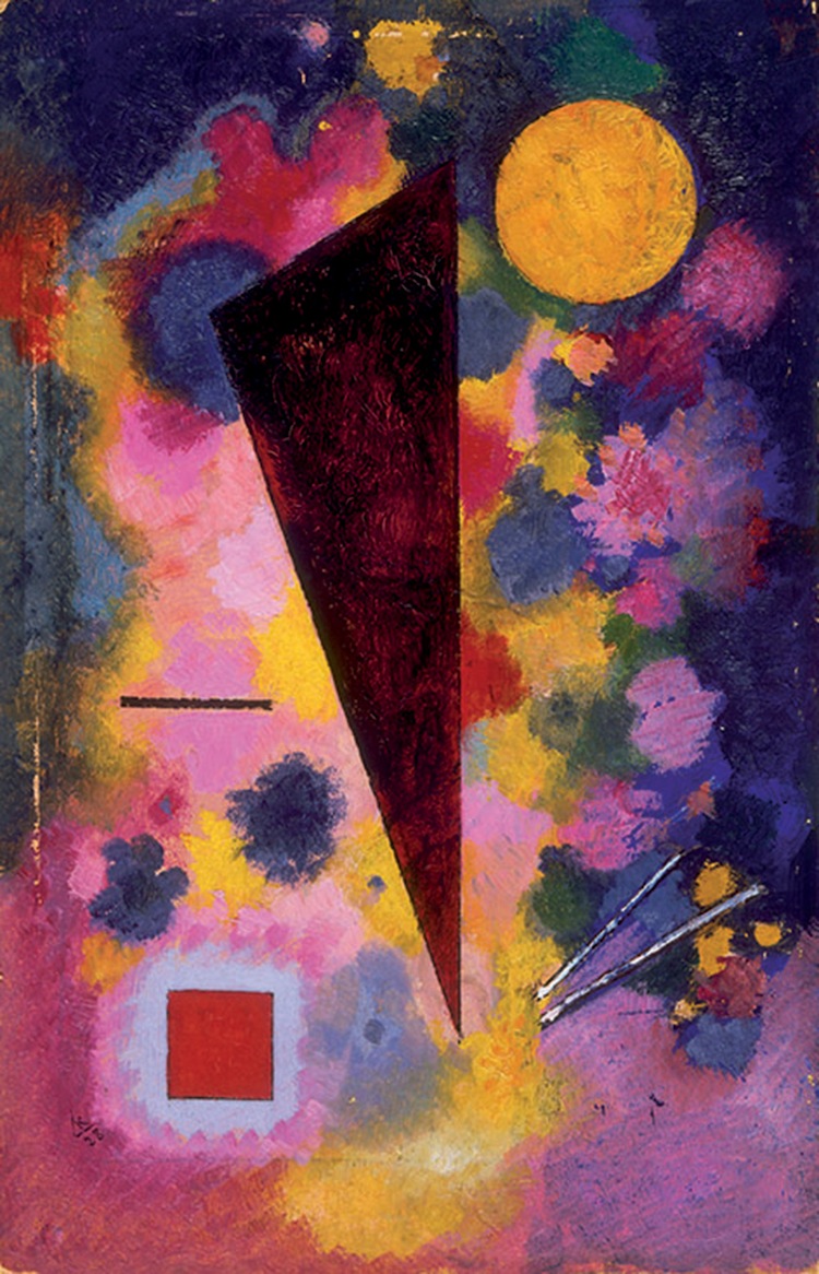 Wassily Kandinsky, Bunter Mitklang (Résonance multicolore), 1928, olio su cartone, 32.9x21.3 cm, Parigi, Centre Pompidou - Musée national d'art moderne - Centre de création industrielle © Centre Pompidou, MNAM-CCI, Dist. RMN-Grand Palais /Droits réservés