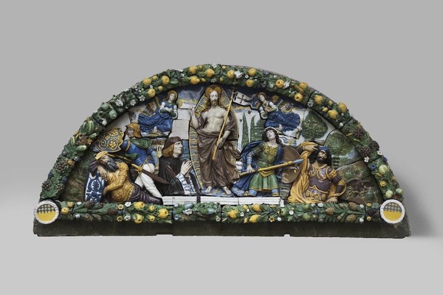 Giovanni Della Robbia (Firenze 1469 - 1529/1530), Resurrezione di Cristo, 1520-25 circa, terracotta invetriata, New York, Brooklyn Museum