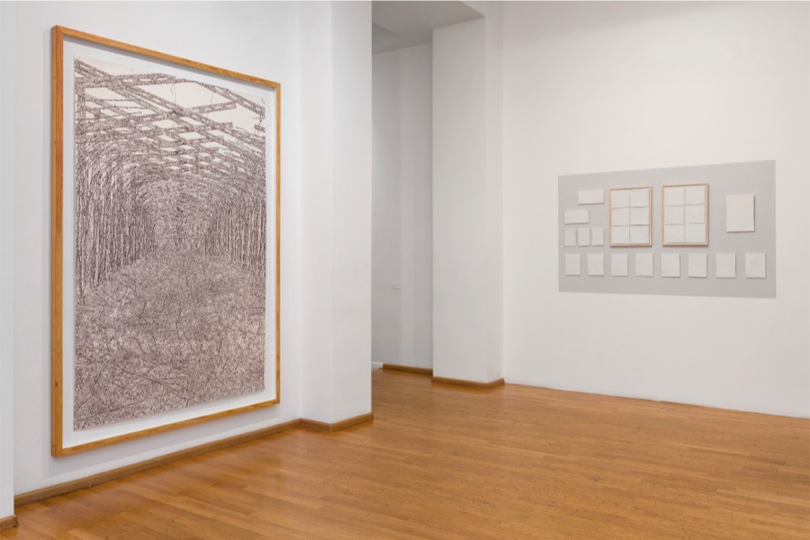 Elisabeth Scherffig. Outlook/Ausblick, veduta della mostra, Nuova Galleria Morone, Milano