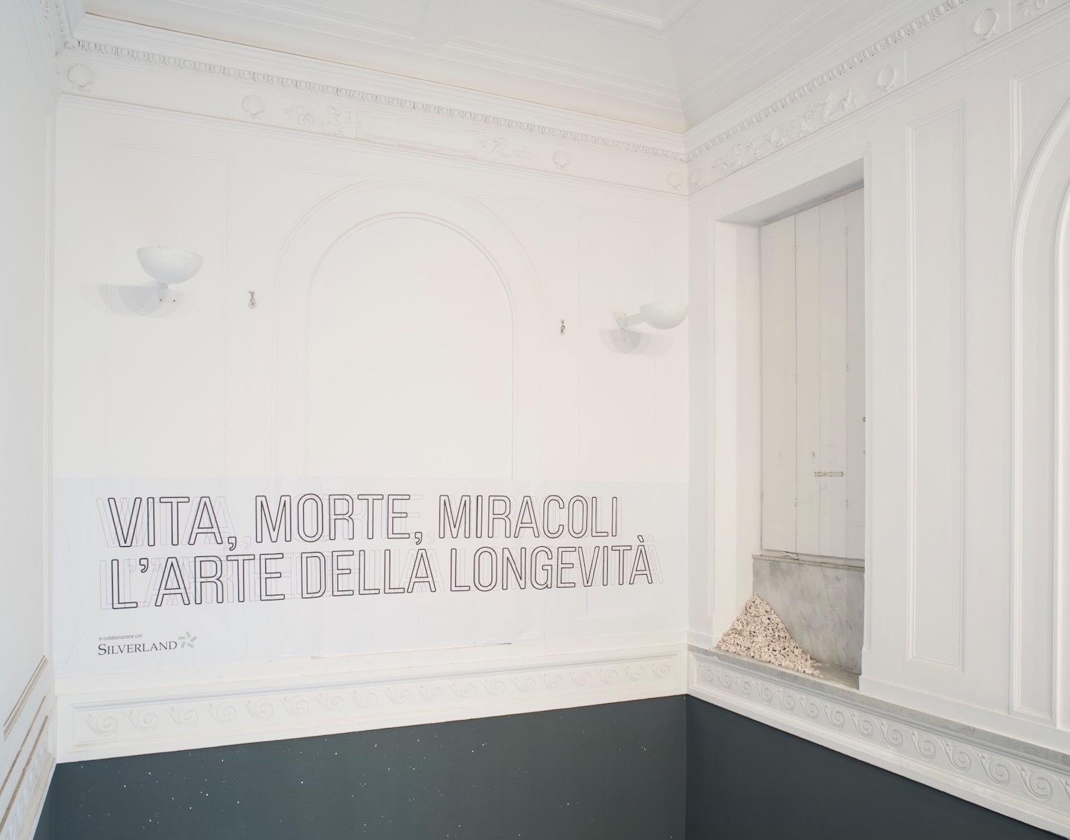 Veduta della mostra, Vita, morte e miracoli, Villa Croce, Genova. Foto: Anna Positano
