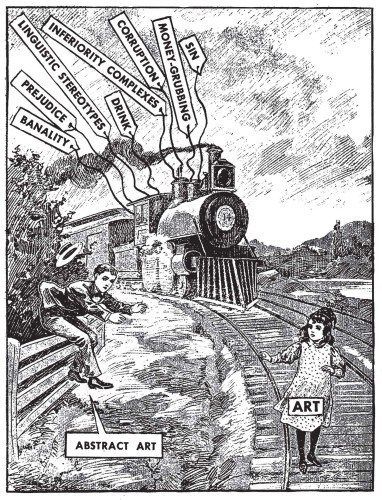 Ad Reinhardt, Particolare di How to Look Out, Pubblicato in PM, 23 giugno 1946 © Estate of Ad Reinhardt / Artists Rights Society (ARS), New York. Courtesy David Zwirner, New York/Londra/Hong Kong 