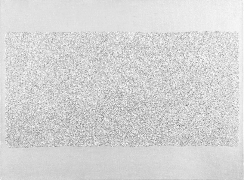 Marcello De Angelis, Skin, 2017, acrilico mould painting su tela, 30x40 cm