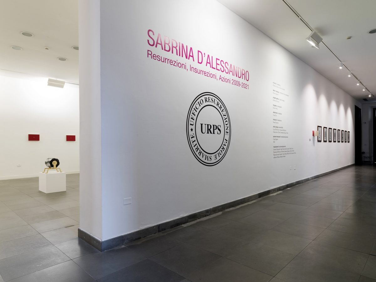 Veduta della mostra Sabrina D'Alessandro, Resurrezioni, Insurrezioni, Azioni 2009-2021, CAMeC, La Spezia, ph. Enrico Amici