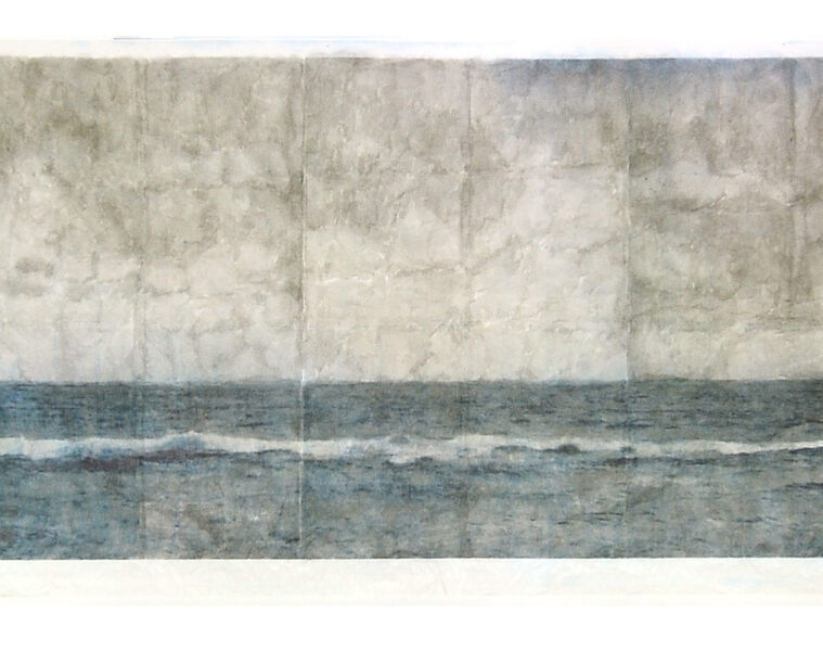 Michele Parisi, Ma destinée – a Victor Hugo, tecnica mista su carta kraft, 276x900 cm, 2023